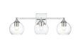 Foster Three Light Bath Sconce-Bathroom Fixtures-Elegant Lighting-Lighting Design Store