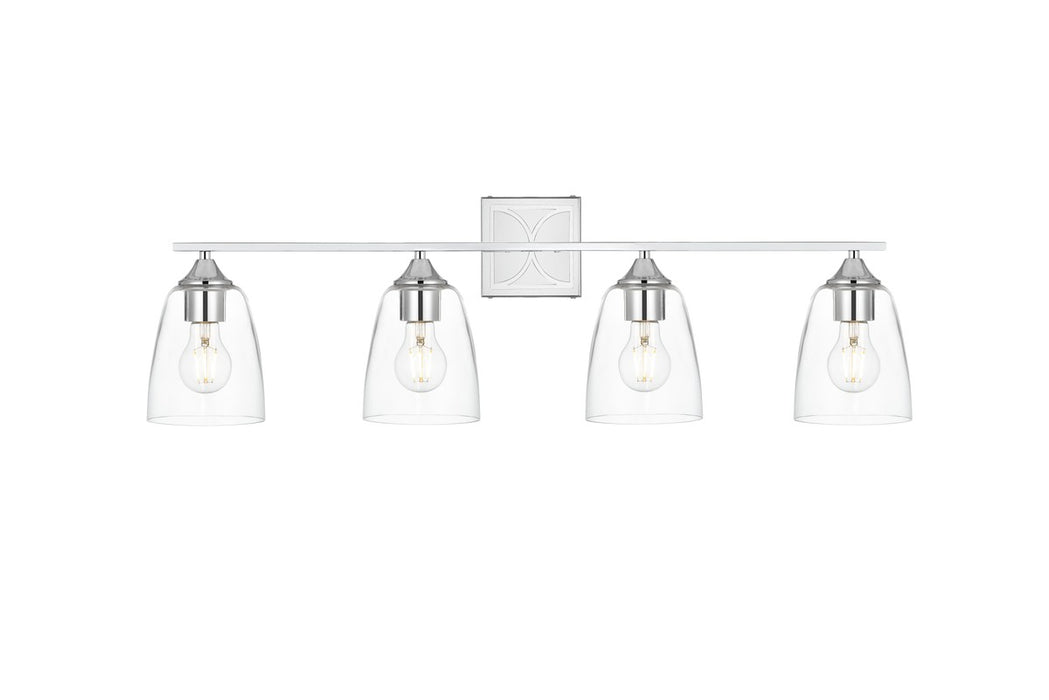 Elegant Lighting - LD7309W34CH - Four Light Bath Sconce - Harris - Chrome And Clear