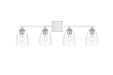 Elegant Lighting - LD7309W34CH - Four Light Bath Sconce - Harris - Chrome And Clear