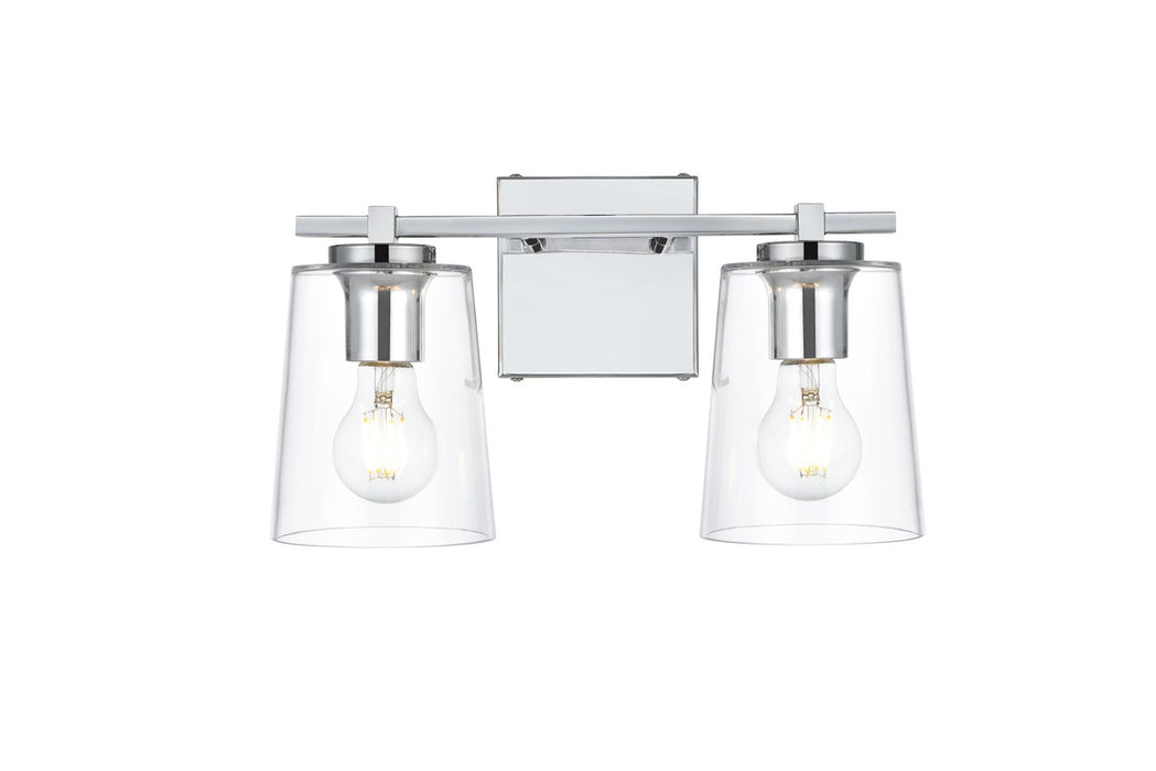 Elegant Lighting - LD7310W14CH - Two Light Bath Sconce - Kacey - Chrome And Clear