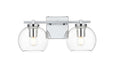 Elegant Lighting - LD7311W15CH - Two Light Bath Sconce - Juelz - Chrome And Clear