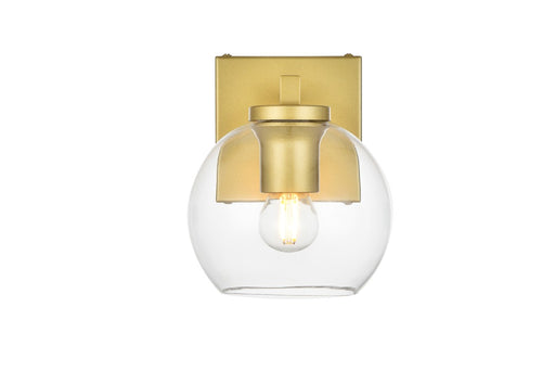 Elegant Lighting - LD7311W6BRA - One Light Bath Sconce - Juelz - Brass And Clear