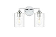 Elegant Lighting - LD7315W14CH - Two Light Bath Sconce - Mayson - Chrome And Clear