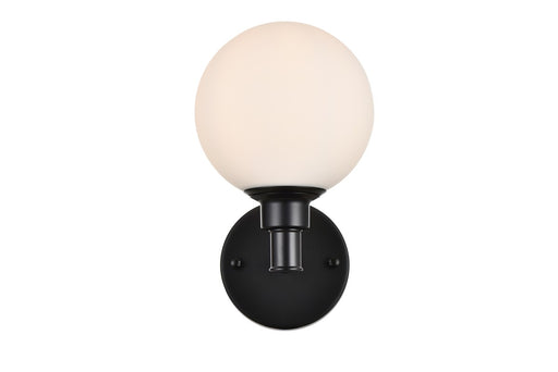 Elegant Lighting - LD7317W6BLK - One Light Bath Sconce - Cordelia - Black And Frosted White