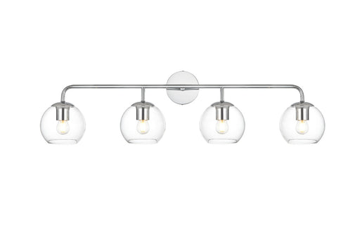 Elegant Lighting - LD7321W37CH - Four Light Bath Sconce - Genesis - Chrome And Clear