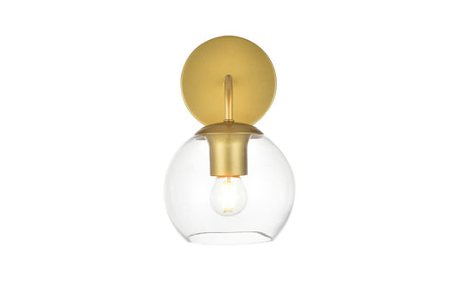 Elegant Lighting - LD7321W6BRA - One Light Bath Sconce - Genesis - Brass And Clear