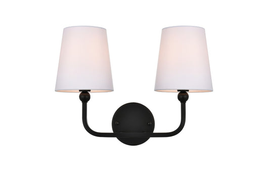 Elegant Lighting - LD7322W16BLK - Two Light Bath Sconce - Colson - Black And Clear