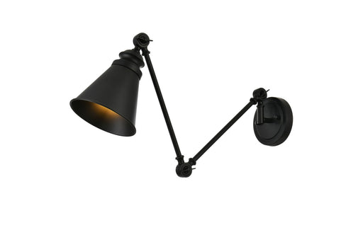 Elegant Lighting - LD7323W6BLK - One Light Swing Arm Wall Sconce - Ledger - Black
