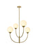 Elegant Lighting - LD814D30SG - Four Light Chandelier - Nyomi - Satin Gold