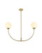 Elegant Lighting - LD816D36BR - Two Light Chandelier - Nyomi - Brass