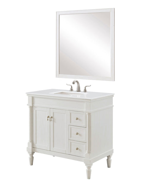 Elegant Lighting - VF13036AW-VW - Single Bathroom Vanity - Lexington - Antique White
