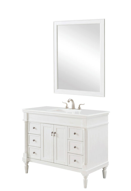 Elegant Lighting - VF13042AW-VW - Single Bathroom Vanity - Lexington - Antique White