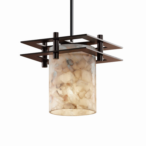 Justice Designs - ALR-8165-10-DBRZ-BKCD-LED1-700 - LED Pendant - Alabaster Rocks - Dark Bronze