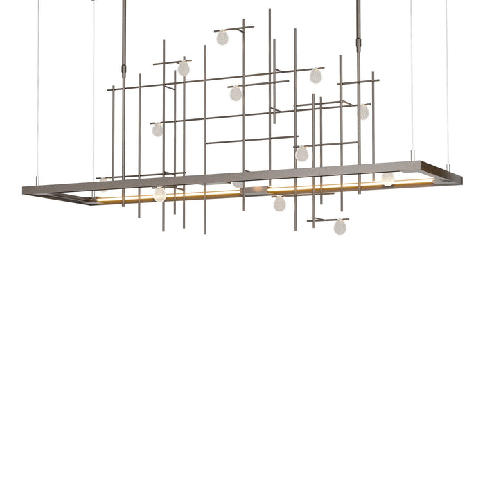 Hubbardton Forge - 139752-LED-LONG-14-YG0500 - LED Pendant - Four Seasons - Oil Rubbed Bronze