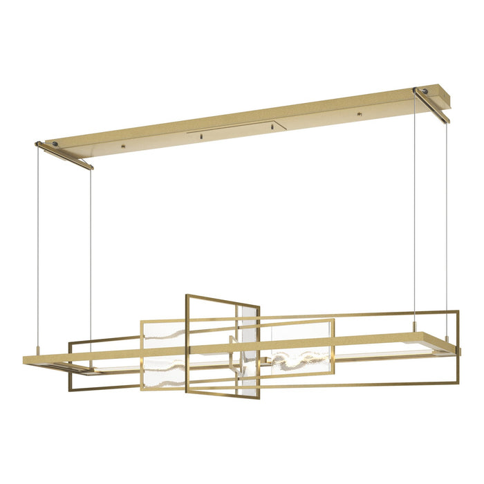 Hubbardton Forge - 139754-LED-STND-86-AQ - LED Pendant - Four Seasons - Modern Brass