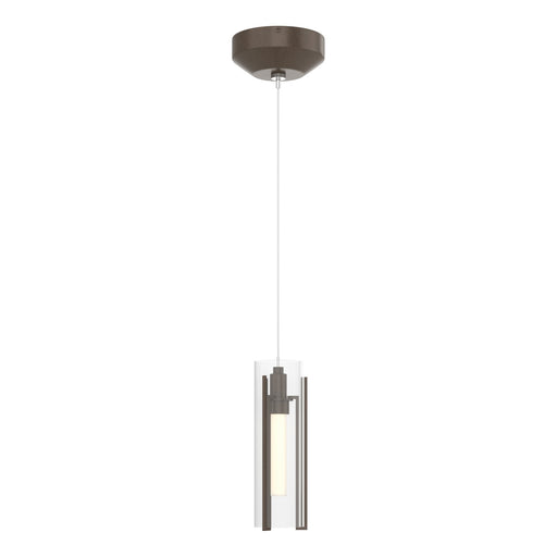 Exos Glass One Light Mini Pendant Bronze