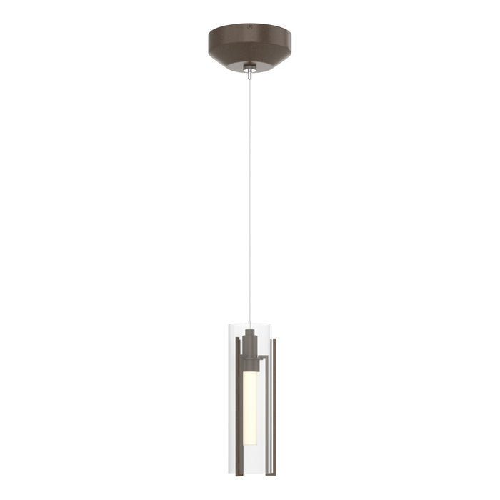 Hubbardton Forge - 161180-SKT-STND-05-ZM0065 - One Light Mini Pendant - Exos Glass - Bronze