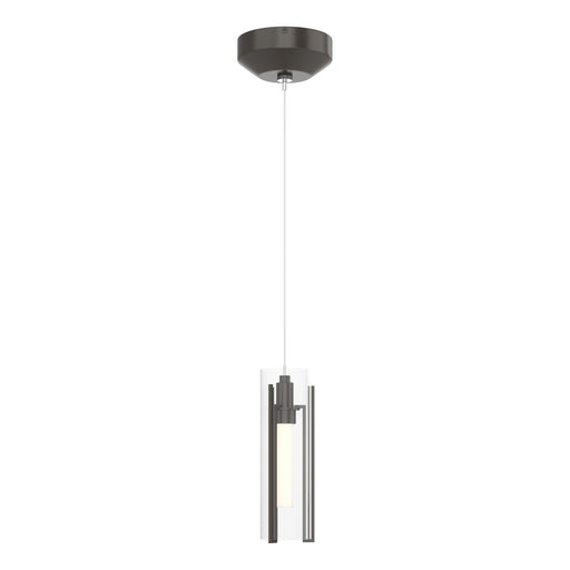 Exos Glass One Light Mini Pendant Oil Rubbed Bronze