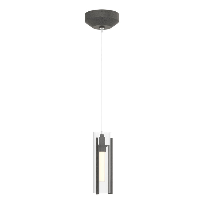 Hubbardton Forge - 161180-SKT-STND-20-ZM0065 - One Light Mini Pendant - Exos Glass - Natural Iron
