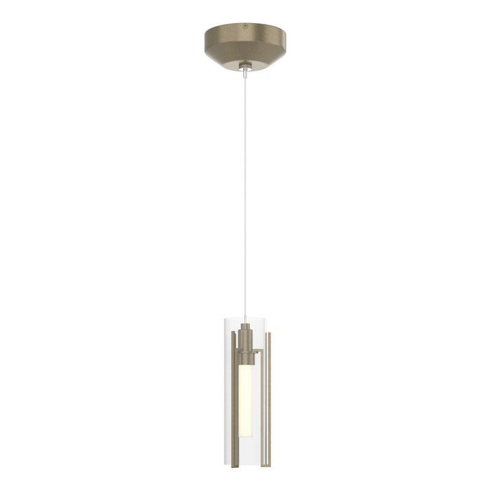 Hubbardton Forge - 161180-SKT-STND-84-ZM0065 - One Light Mini Pendant - Exos Glass - Soft Gold