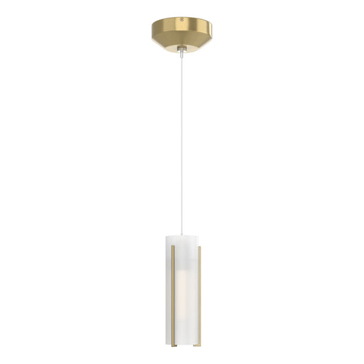 Exos Glass One Light Mini Pendant Modern Brass
