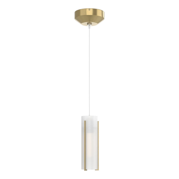 Hubbardton Forge - 161180-SKT-STND-86-GG0065 - One Light Mini Pendant - Exos Glass - Modern Brass