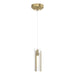 Hubbardton Forge - 161180-SKT-STND-86-ZM0065 - One Light Mini Pendant - Exos Glass - Modern Brass