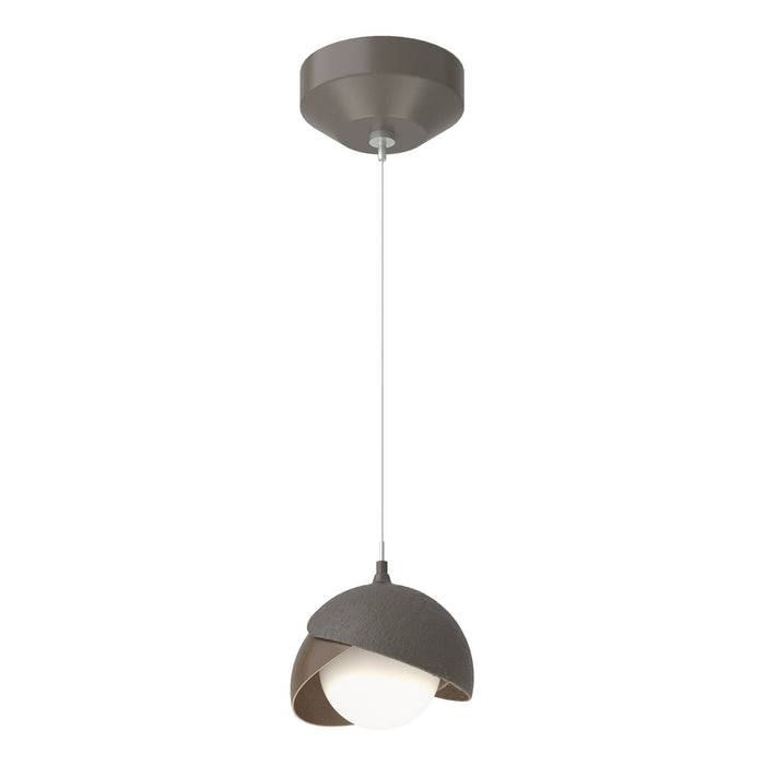 Hubbardton Forge - 161183-SKT-STND-07-05-GG0711 - One Light Mini Pendant - Brooklyn - Dark Smoke