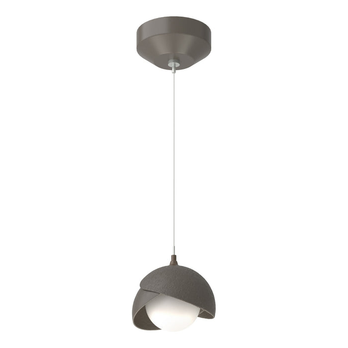 Hubbardton Forge - 161183-SKT-STND-07-07-GG0711 - One Light Mini Pendant - Brooklyn - Dark Smoke