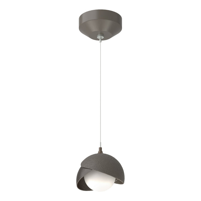 Hubbardton Forge - 161183-SKT-STND-07-14-GG0711 - One Light Mini Pendant - Brooklyn - Dark Smoke