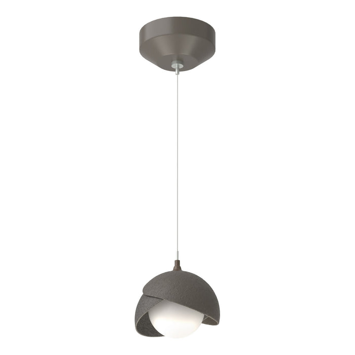 Hubbardton Forge - 161183-SKT-STND-07-20-GG0711 - One Light Mini Pendant - Brooklyn - Dark Smoke