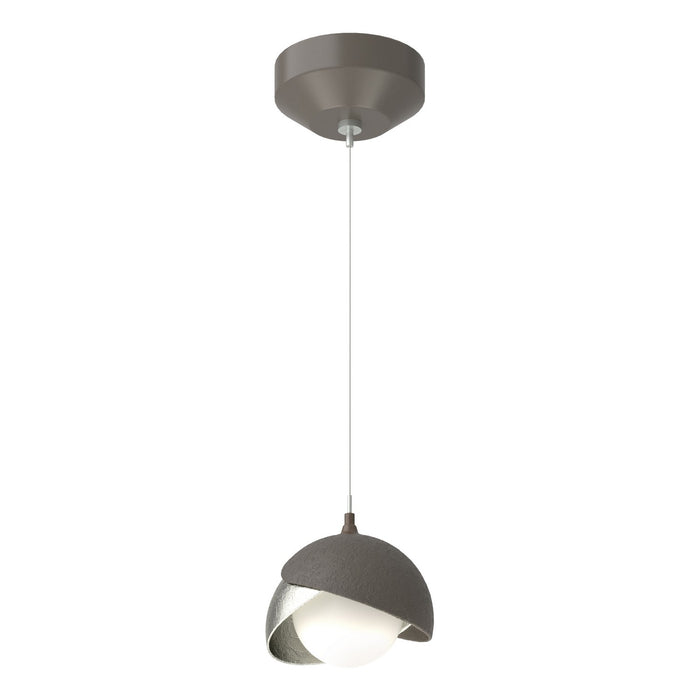 Hubbardton Forge - 161183-SKT-STND-07-85-GG0711 - One Light Mini Pendant - Brooklyn - Dark Smoke