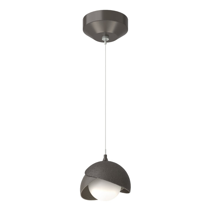 Hubbardton Forge - 161183-SKT-STND-14-07-GG0711 - One Light Mini Pendant - Brooklyn - Oil Rubbed Bronze