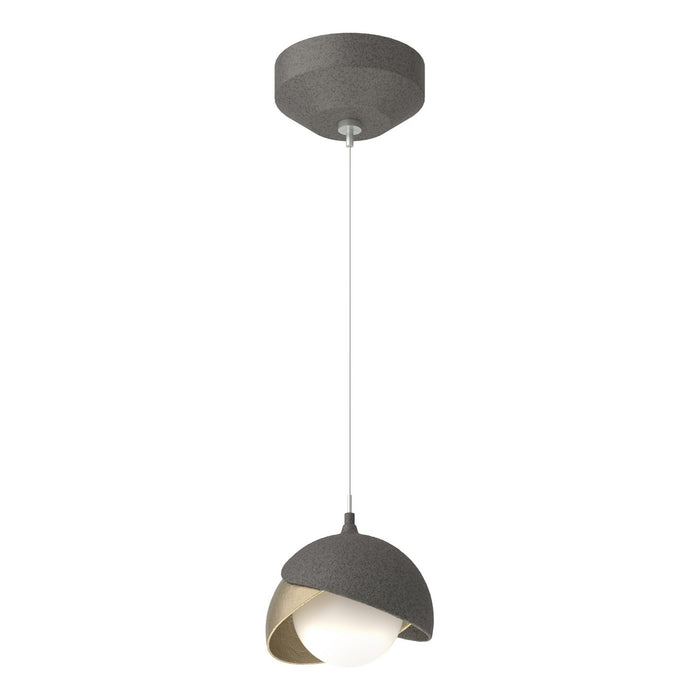 Hubbardton Forge - 161183-SKT-STND-20-84-GG0711 - One Light Mini Pendant - Brooklyn - Natural Iron