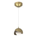 Hubbardton Forge - 161183-SKT-STND-86-05-GG0711 - One Light Mini Pendant - Brooklyn - Modern Brass