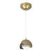 Hubbardton Forge - 161183-SKT-STND-86-07-GG0711 - One Light Mini Pendant - Brooklyn - Modern Brass