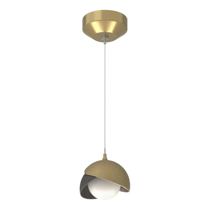 Hubbardton Forge - 161183-SKT-STND-86-20-GG0711 - One Light Mini Pendant - Brooklyn - Modern Brass