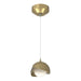Hubbardton Forge - 161183-SKT-STND-86-84-GG0711 - One Light Mini Pendant - Brooklyn - Modern Brass