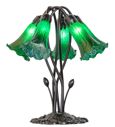 Green Five Light Table Lamp