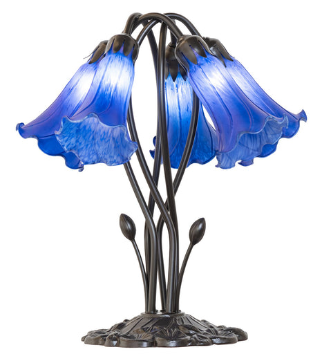 Blue Five Light Table Lamp