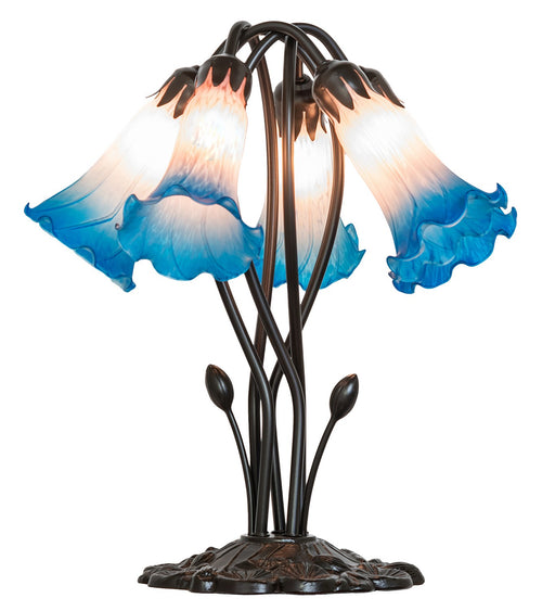Meyda Tiffany - 262223 - Five Light Table Lamp - Blue/Pink - Mahogany Bronze