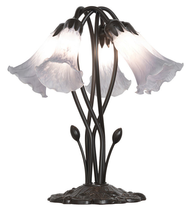 Meyda Tiffany - 262225 - Five Light Table Lamp - Gray - Mahogany Bronze