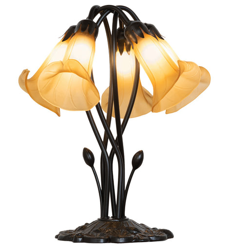 Amber Five Light Table Lamp