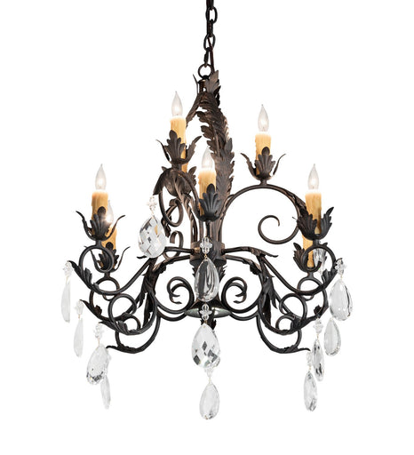 New Country French Nine Light Chandelier