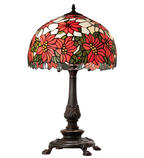 Poinsettia Two Light Table Lamp