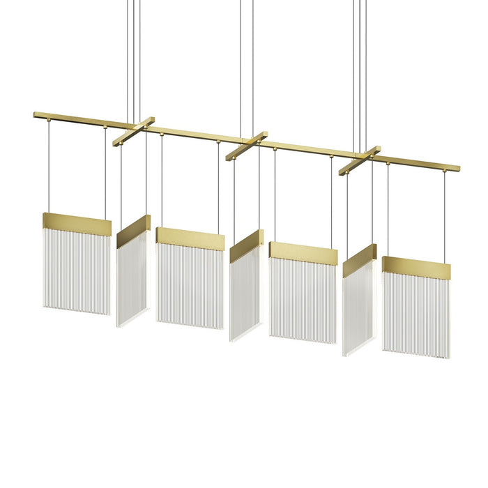 Sonneman - 3096.14 - LED Pendant - V Panels - Brass