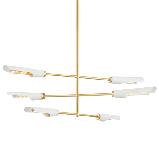 Mitzi - H828806-AGB/SWH - Six Light Chandelier - Harperrose - Aged Brass/Soft White