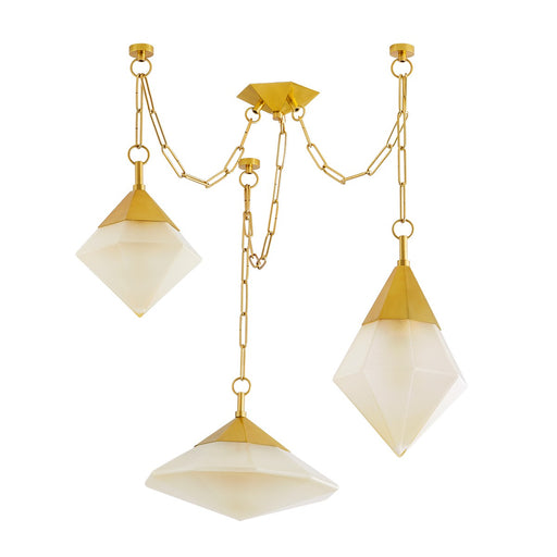 Corbett Lighting - 383-58-VPB - Three Light Chandelier - Angelique - Vintage Polished Brass
