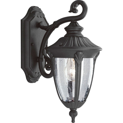 Meridian One Light Wall Lantern Textured Black