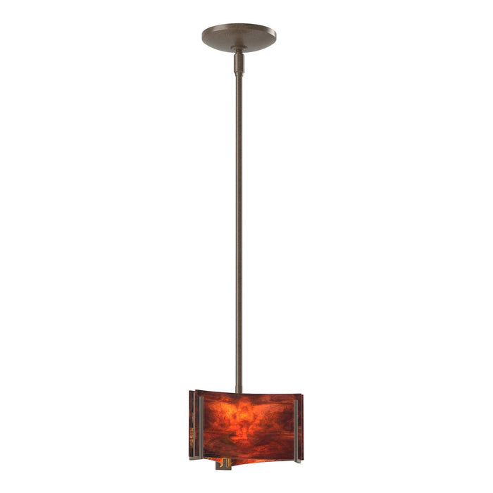 Hubbardton Forge - 188100-SKT-MULT-05-ZB0156 - One Light Mini Pendant - Exos Glass - Bronze